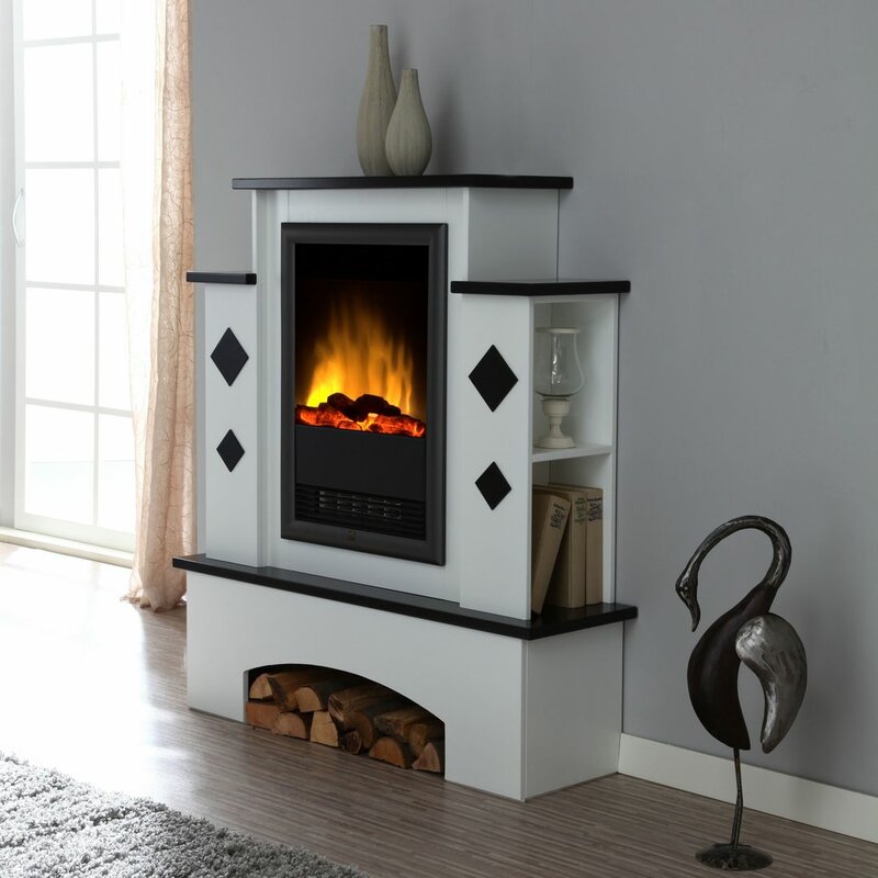 August Grove Forteau Electric Fireplace Wayfair.co.uk